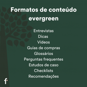 formatos de conteúdo evergreen